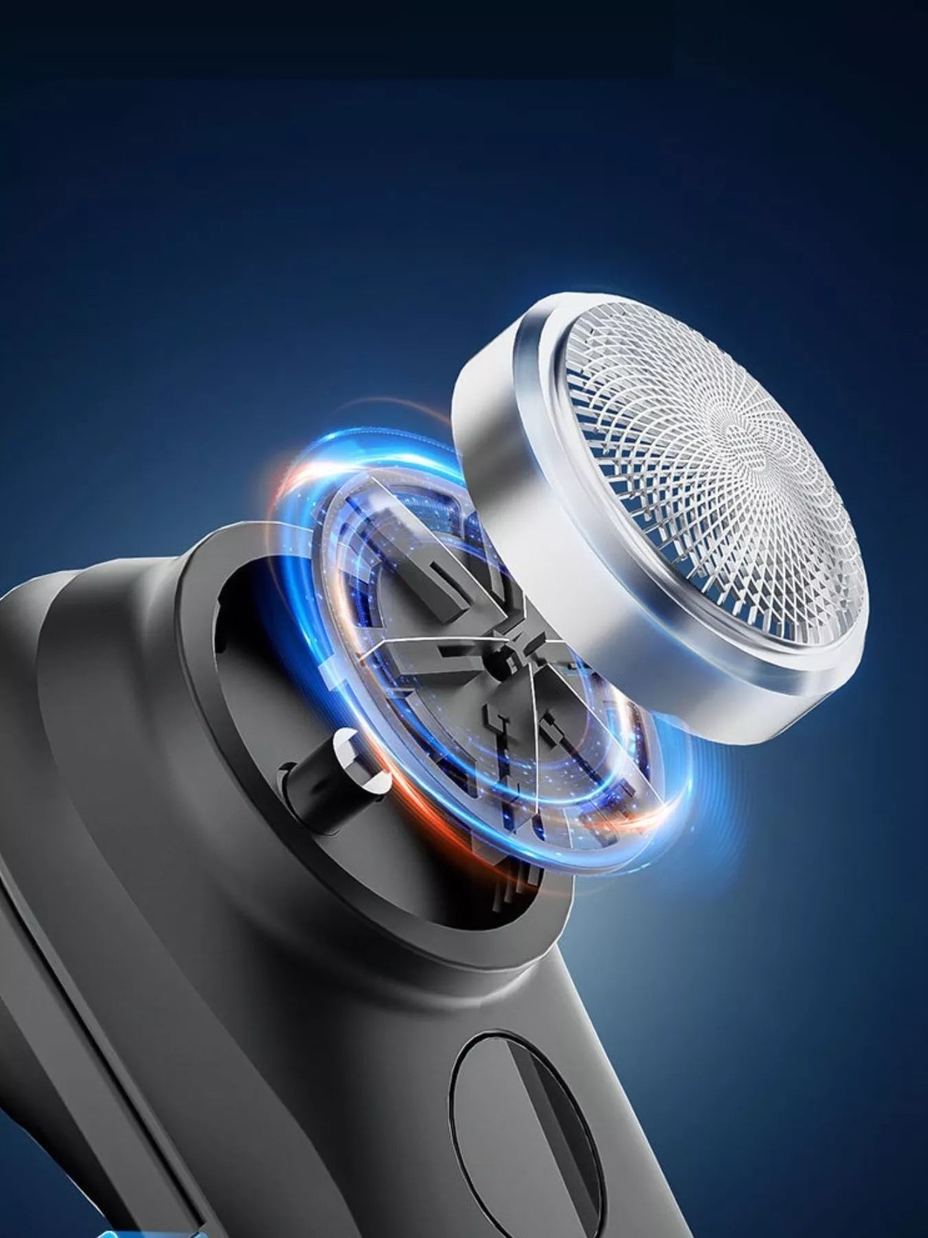 Orange portable mini electric shaver by Trendsi, compact design with a sleek handle for easy grooming on the go.