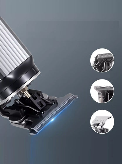 Rechargeable cordless hair clipper by Trendsi, orange color, one-size design, suitable for precise hair trimming and styling.