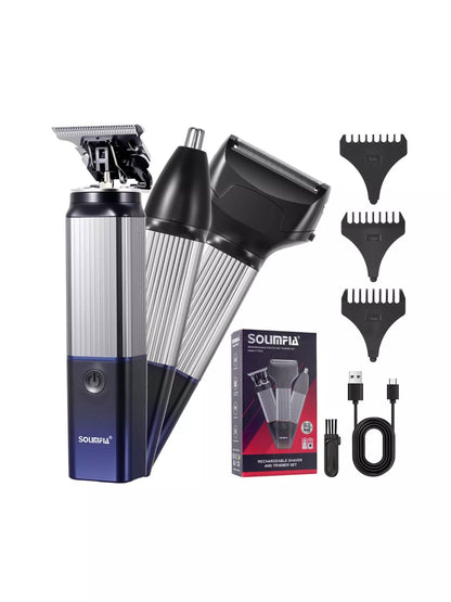 Orange rechargeable cordless hair clipper by Trendsi with adjustable blades, shown in a close-up view.