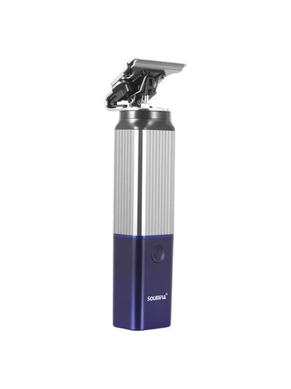 Orange rechargeable cordless hair clipper by Trendsi, showing a sleek, compact design with adjustable blades for easy haircutting.