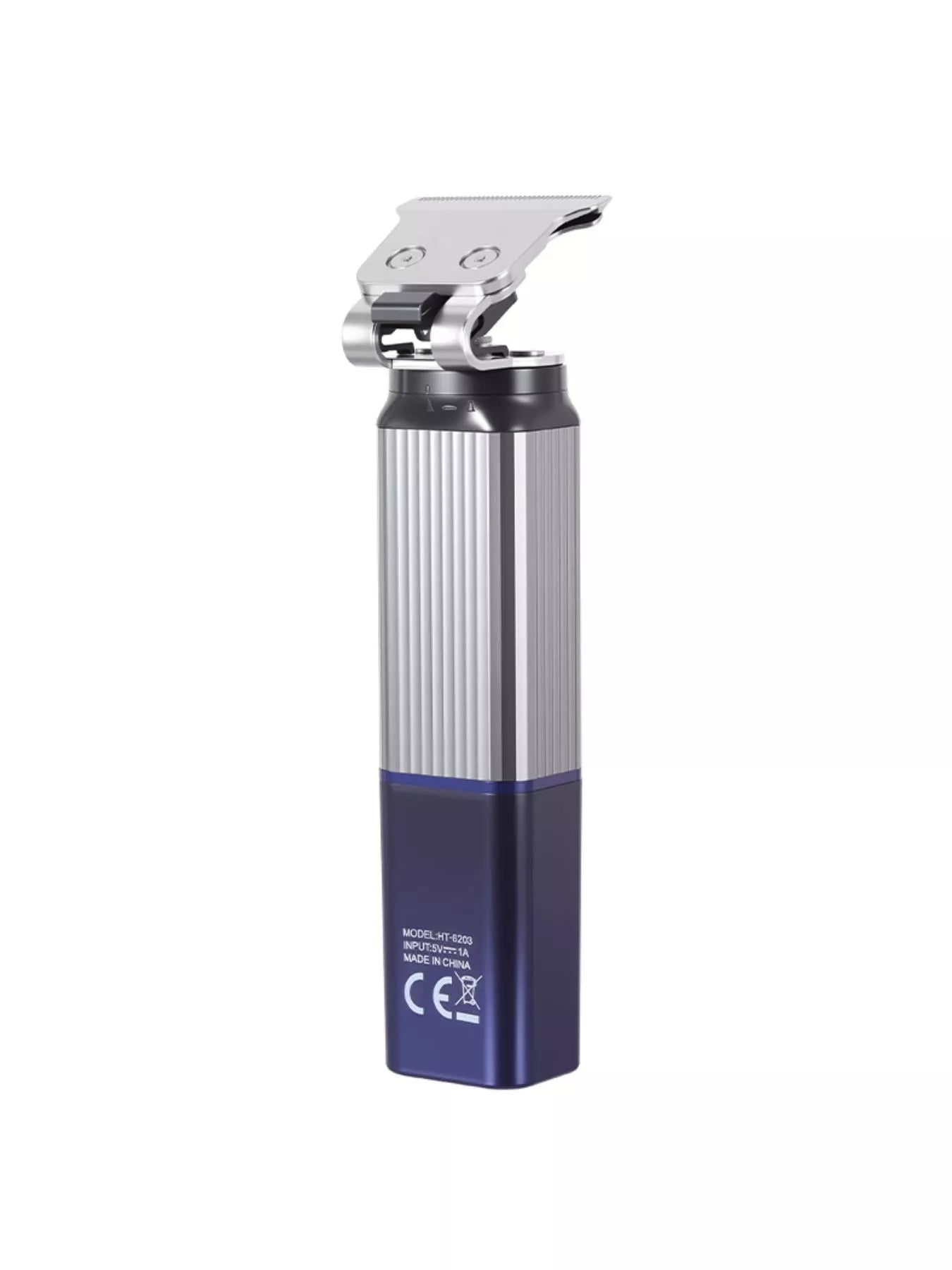 Trendsi rechargeable cordless hair clipper with orange handle, showcasing its compact design and adjustable blades for haircutting.