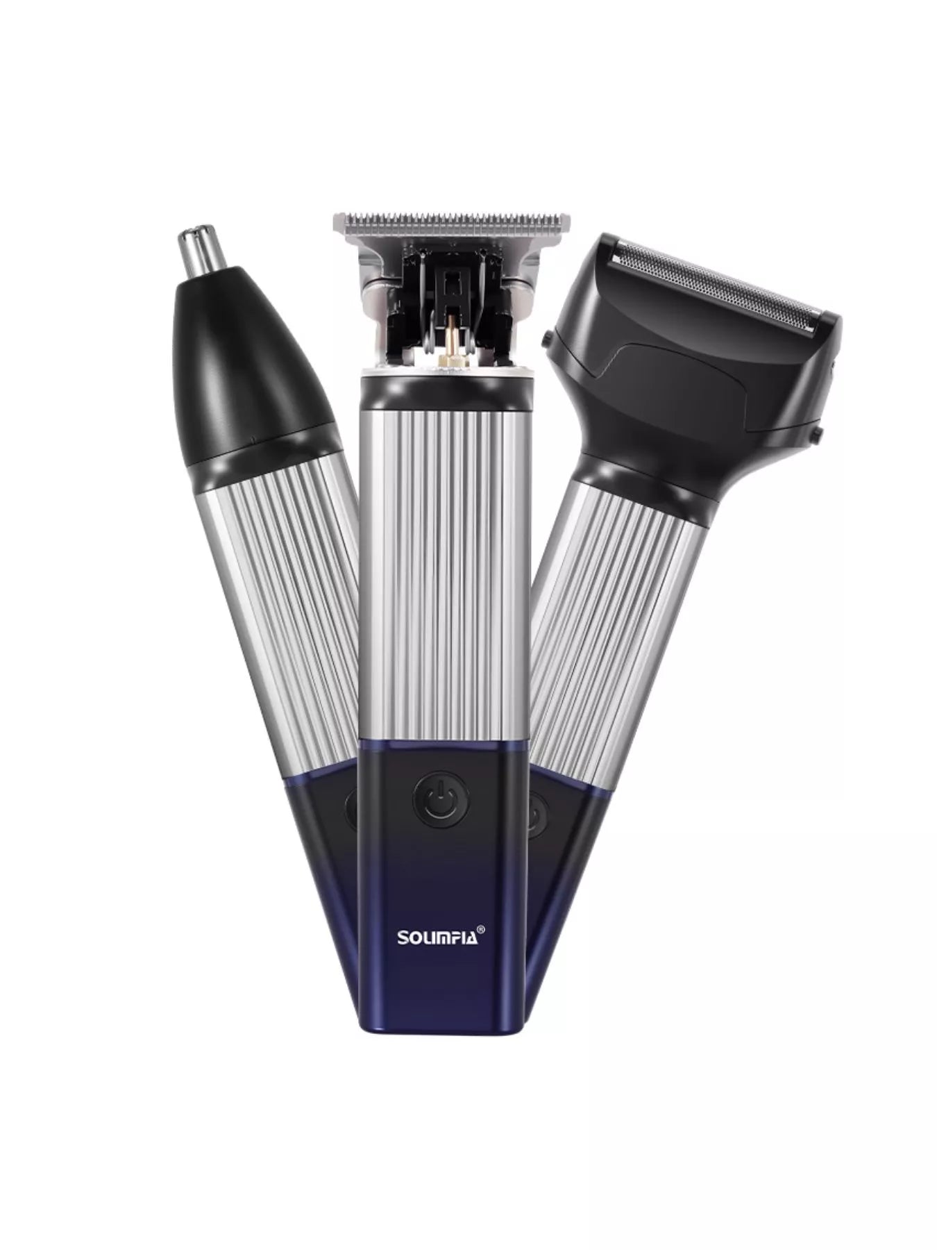 Rechargeable cordless hair clipper by Trendsi with orange handle, compact design, ideal for home grooming and hair trimming.