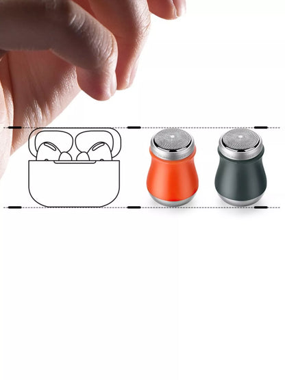 Orange portable mini electric shaver by Trendsi with compact design and ergonomic handle for easy grooming.