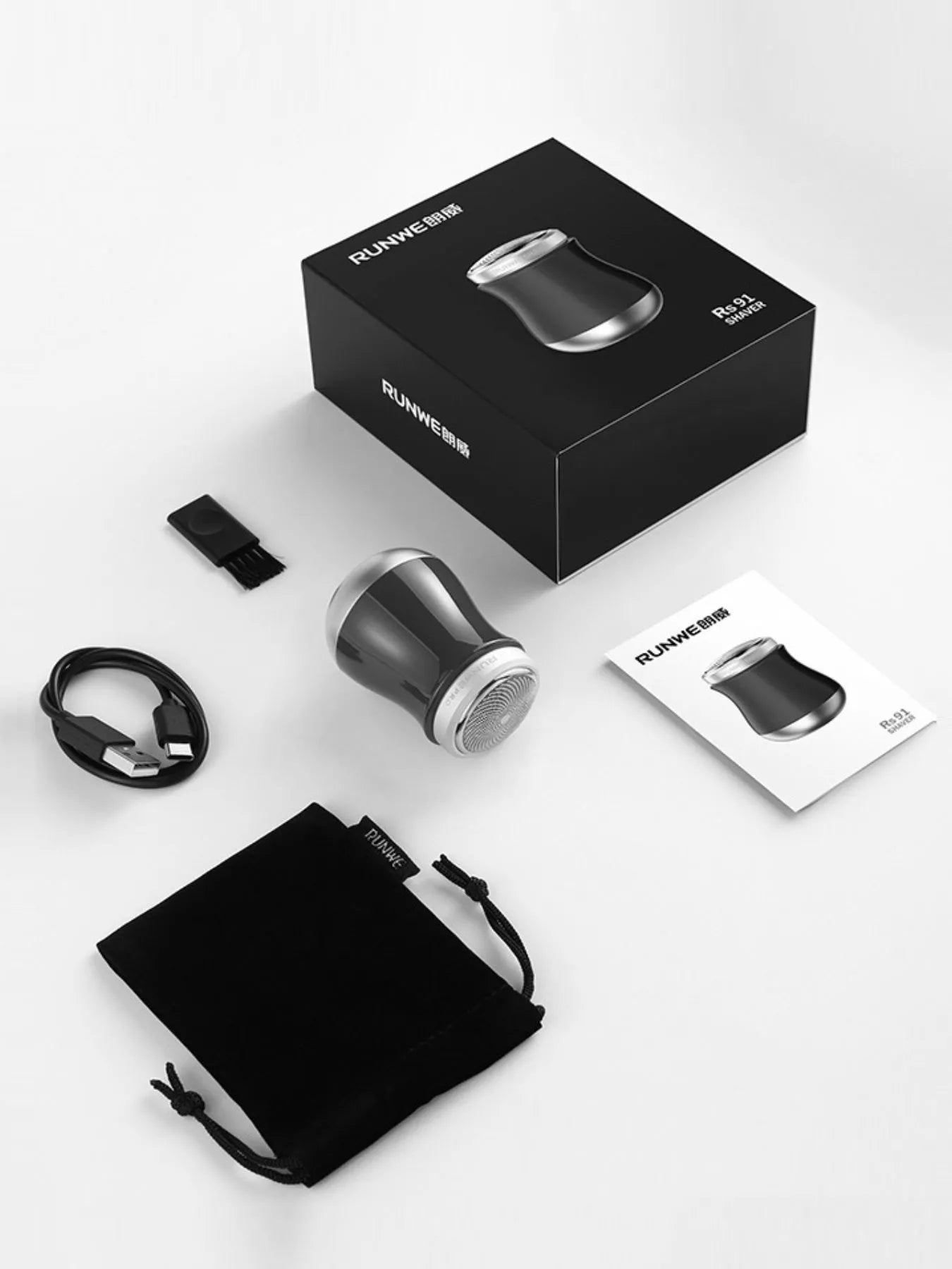 Orange portable mini electric shaver by Trendsi, compact design with a sleek handle for easy grooming on the go