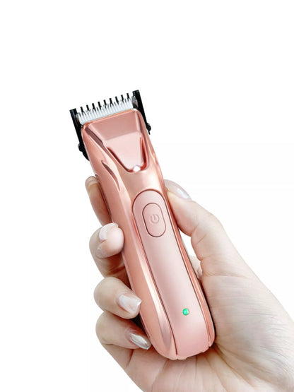 Trendsi 2-piece portable rechargeable hair removal kit with pale blush color, compact design, and easy-to-use hair removal tools.