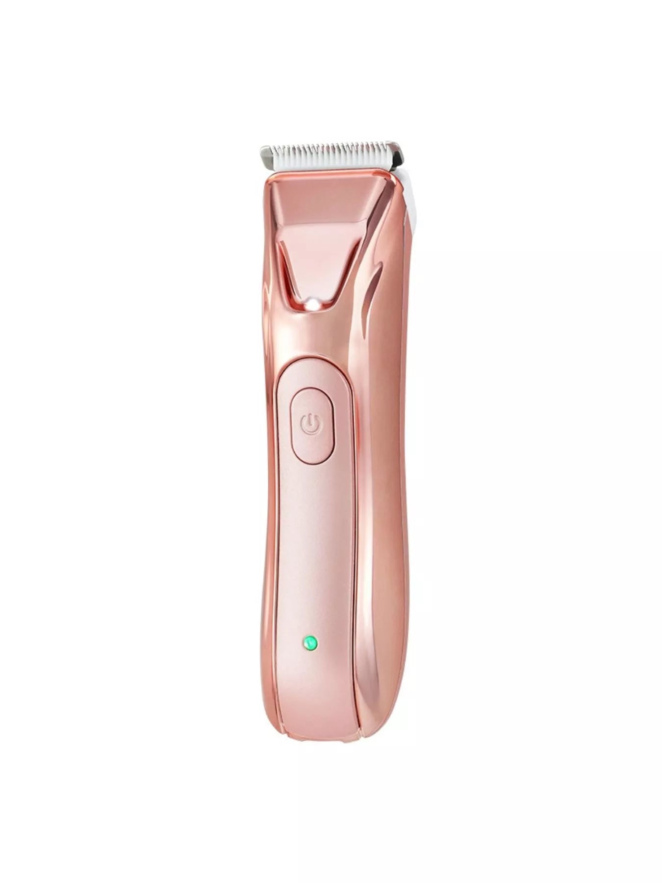 Trendsi 2-piece portable rechargeable hair removal set in pale blush, includes compact devices for easy hair removal at home or on the go.