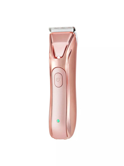 Trendsi 2-piece portable rechargeable hair removal set in pale blush, includes compact devices for easy hair removal at home or on the go.