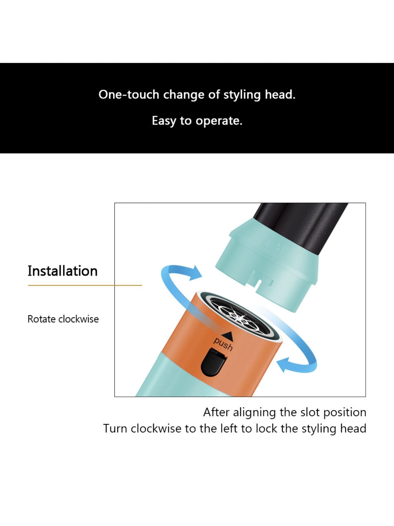 Pastel blue Trendsi 5-in-1 hot air brush with European plug, showing the multi-functional styling tool and its various attachments.