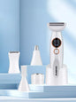 Pearl white rechargeable electric hair removal epilator from Trendsi with a sleek handheld design for smooth skin.