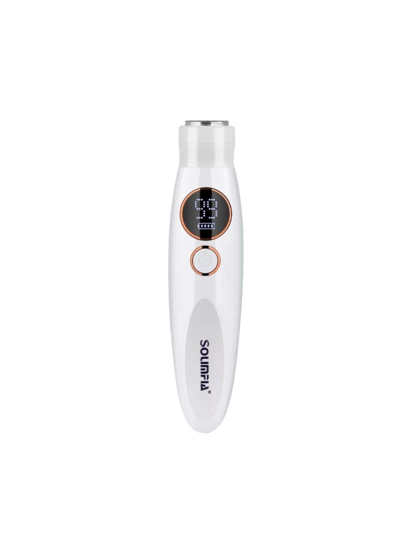Pearl white rechargeable electric hair removal epilator by Trendsi with a sleek handheld design for smooth skin.
