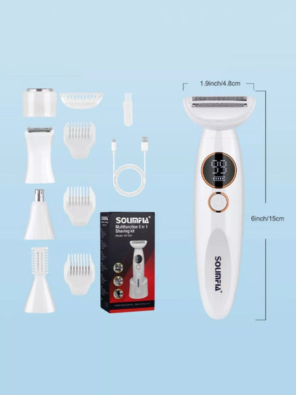 Pearl white rechargeable electric hair removal epilator by Trendsi with sleek design and multiple speed settings.