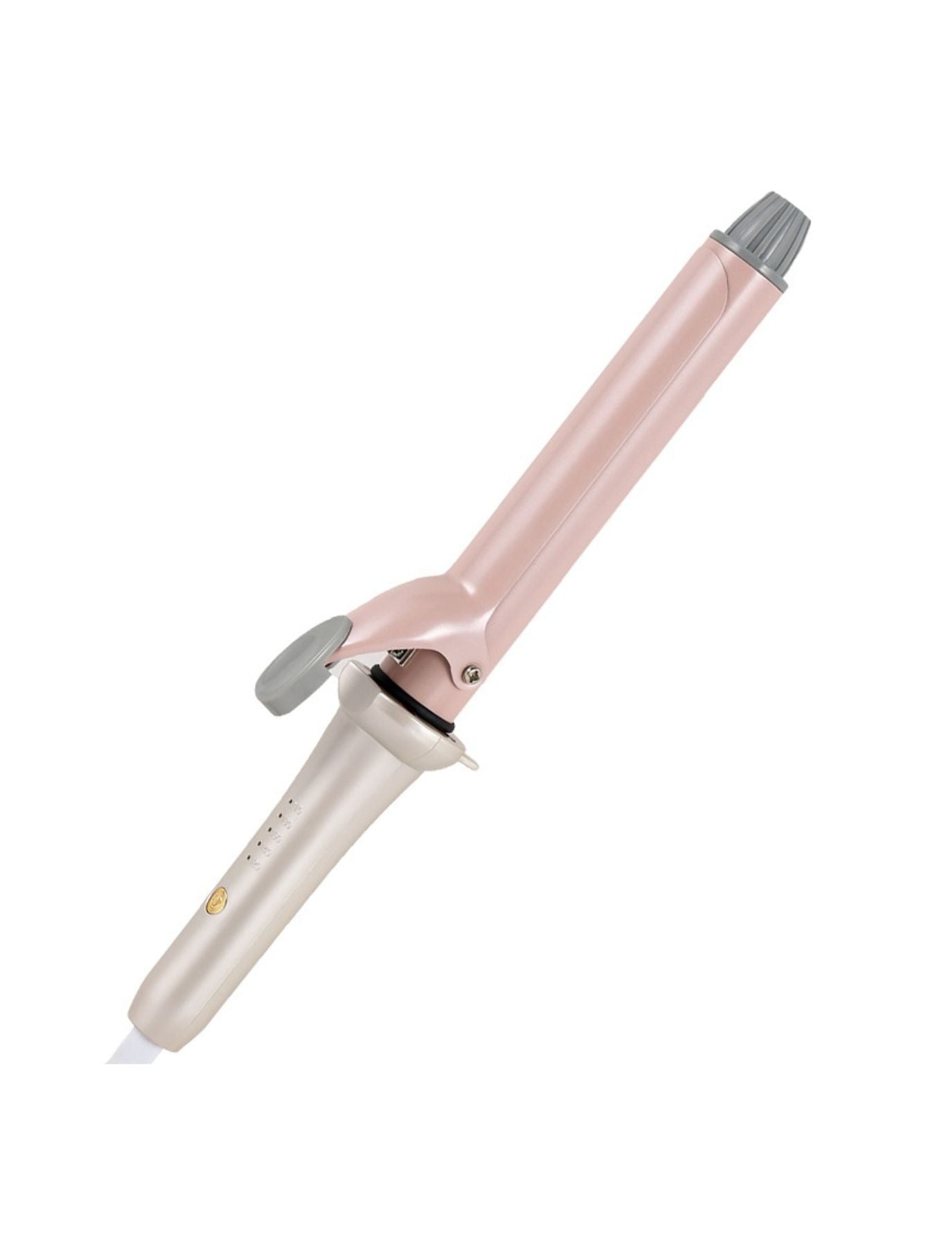 Pink Trendsi fast heating curling iron with European plug and ergonomic handle, ready for styling hair.