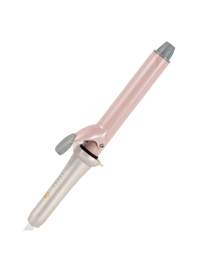 Pink Trendsi fast heating curling iron with European plug and ergonomic handle, ready for styling hair.