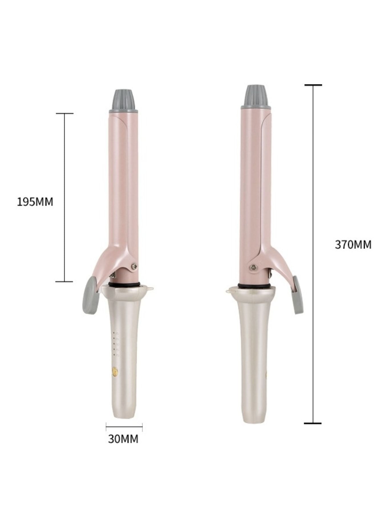 Pink Trendsi fast heating curling iron with European plug, featuring a sleek design for quick, easy styling of curly hair.