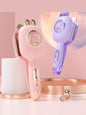 Pink Trendsi fast heating hair curling iron with European plug, showcasing smooth, curled hair styles.