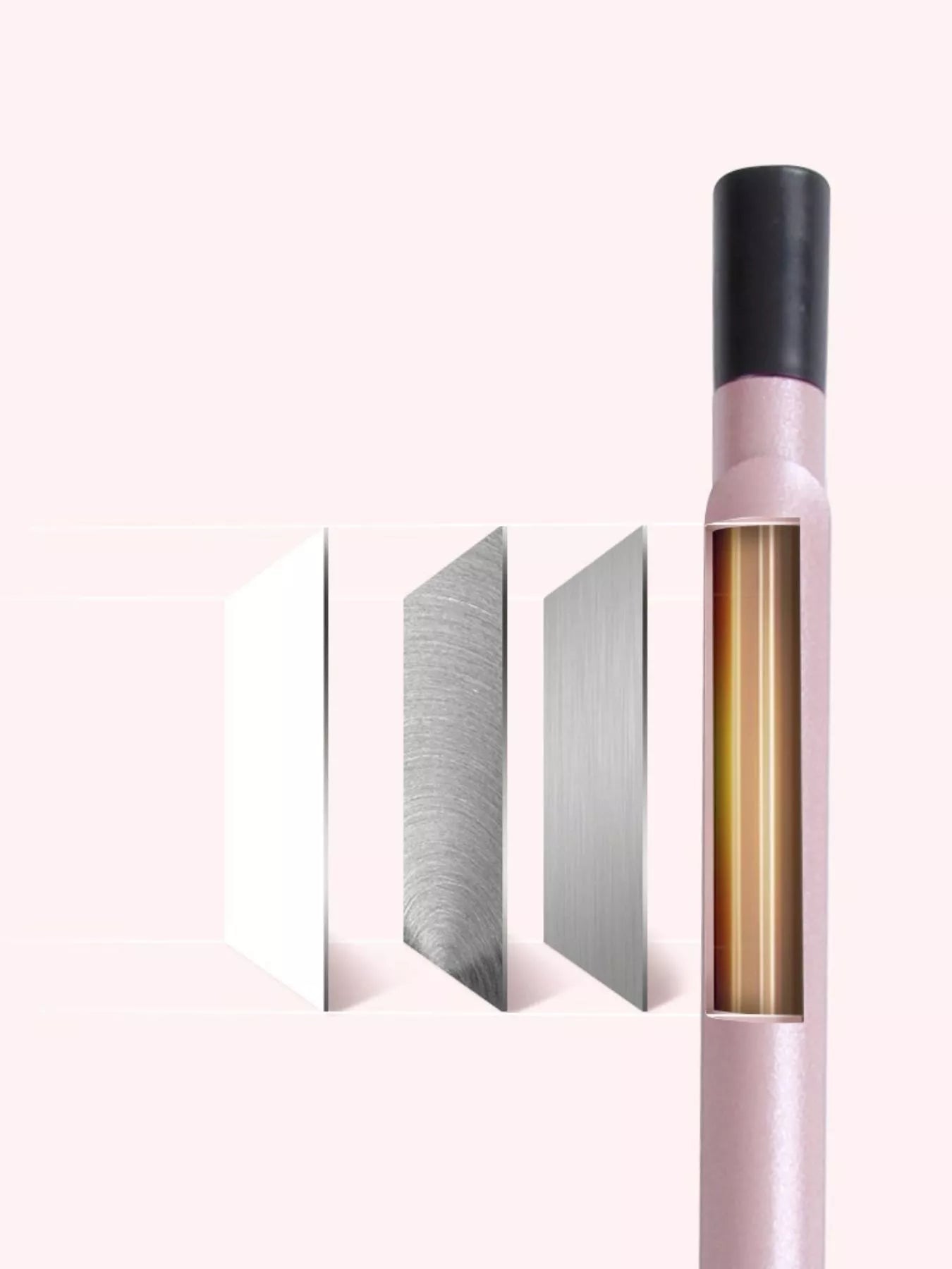 Pink professional fast heating curling iron wand with European plug, designed for quick, easy curling at home or salon.