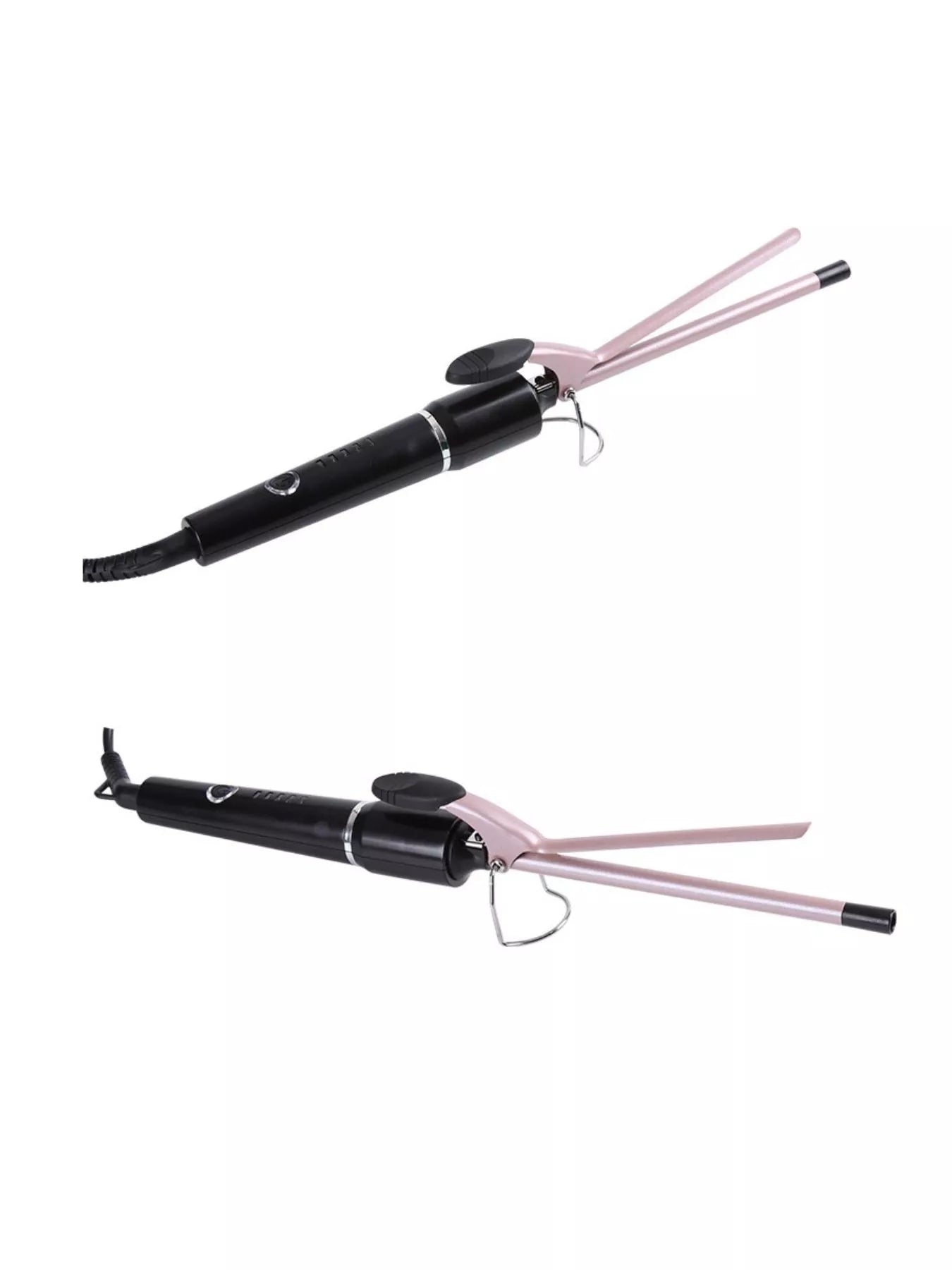 Pink professional fast heating curling iron wand with European plug, perfect for creating stylish curls and waves.
