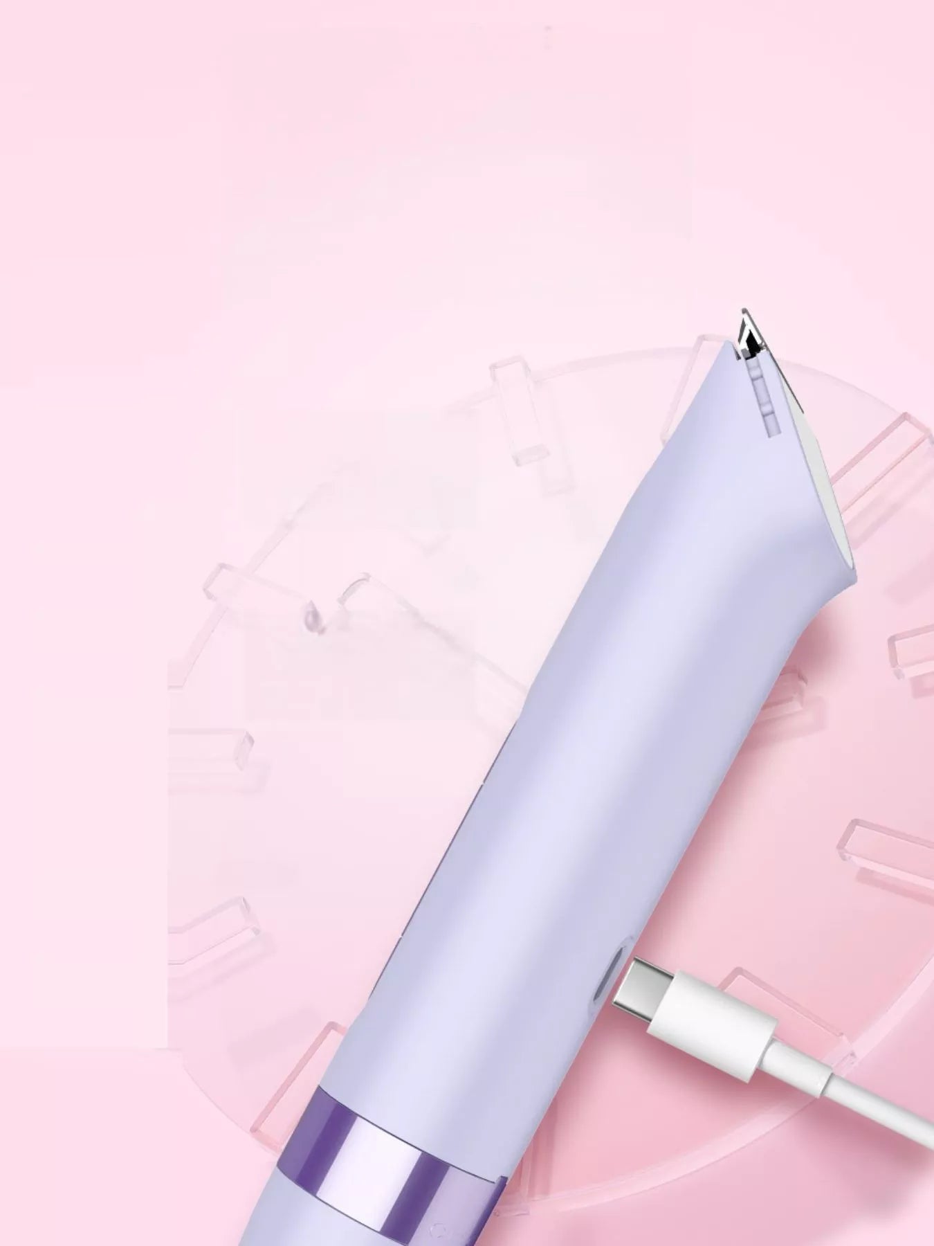 Pink 4-in-1 multifunctional painless hair removal device by Trendsi with interchangeable heads for versatile grooming.