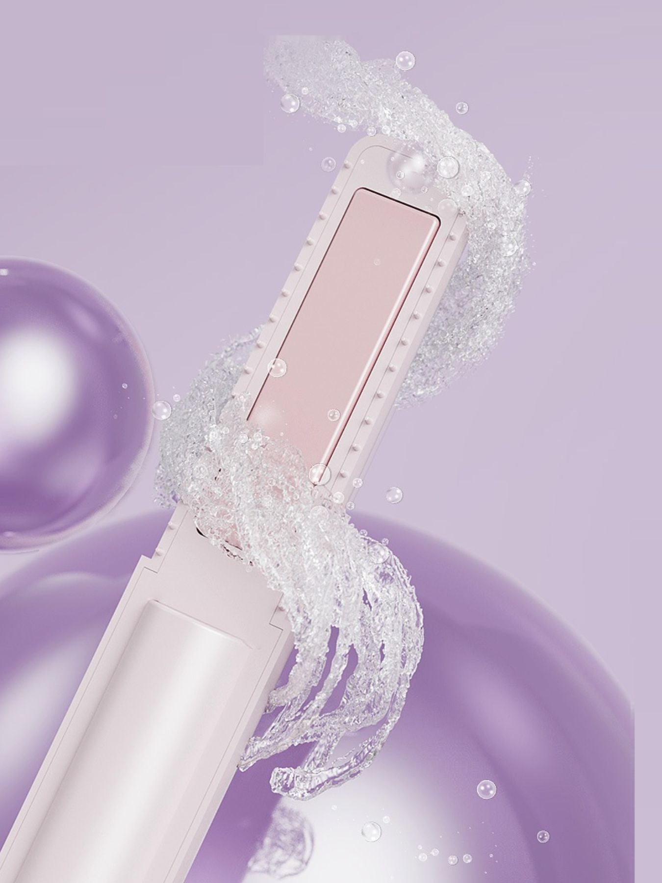Pink cordless automatic hair curling iron by Trendsi with a sleek design and easy-to-use curling barrel.