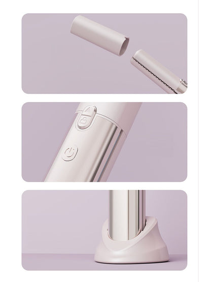 Pink cordless automatic hair curling iron by Trendsi with a sleek design and adjustable temperature controls.