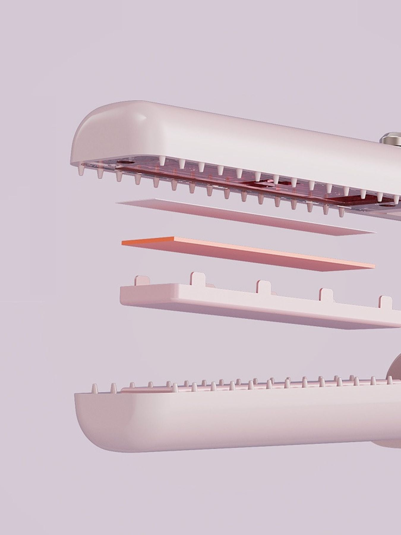 Pink Trendsi cordless automatic hair curling iron with a sleek design and ergonomic handle for easy styling.