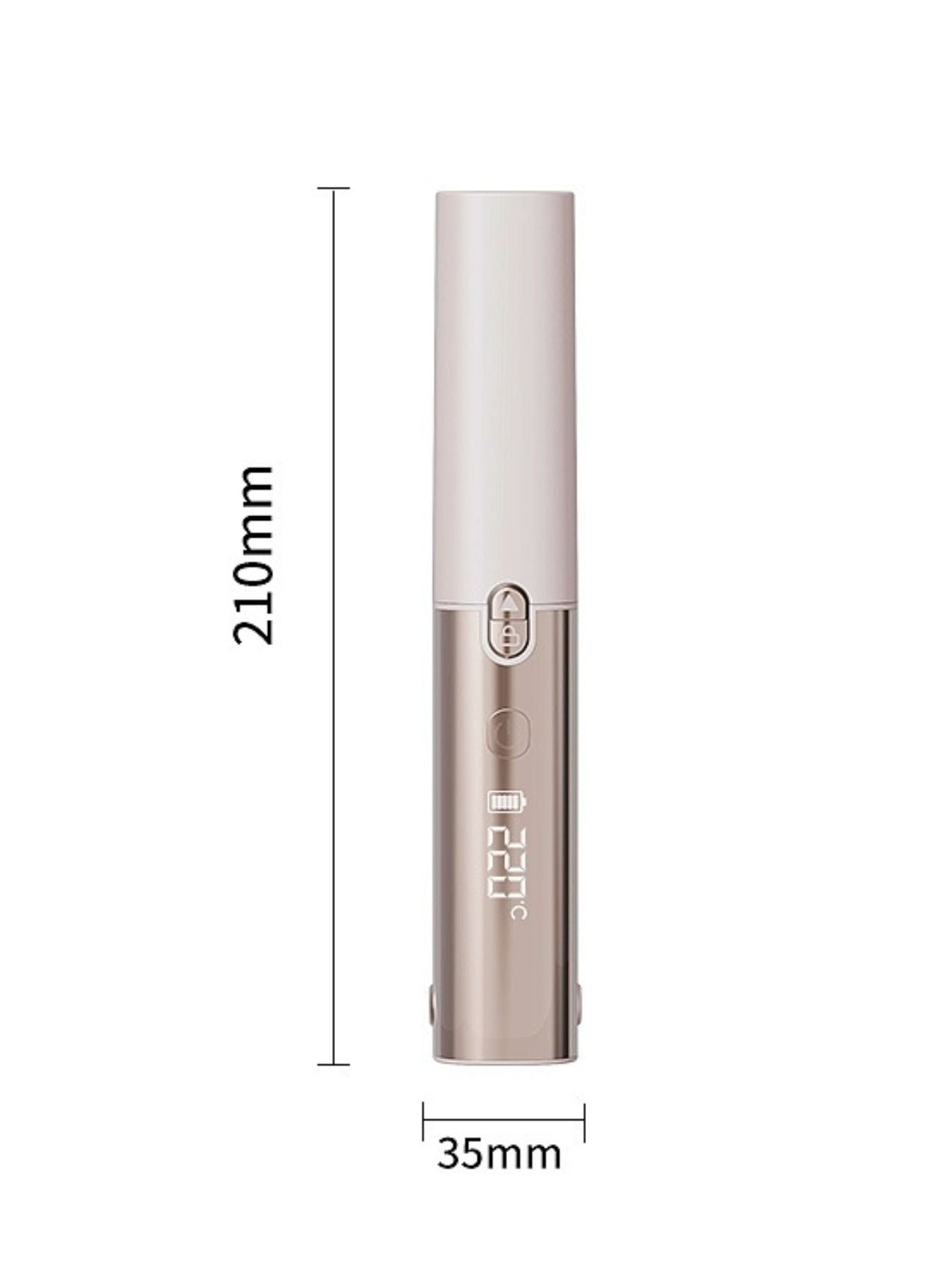 Pink cordless automatic hair curling iron by Trendsi with a sleek design and digital controls for easy styling.