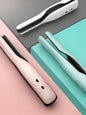 Pink Trendsi fast heating hair straightener with ceramic plates, sleek design, perfect for quick styling and smooth hair.