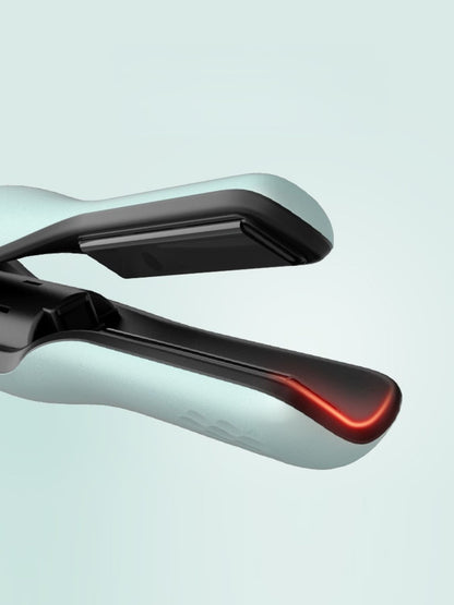 Pink Trendsi fast heating hair straightener with ceramic plates, sleek design, suitable for quick styling and smooth hair.