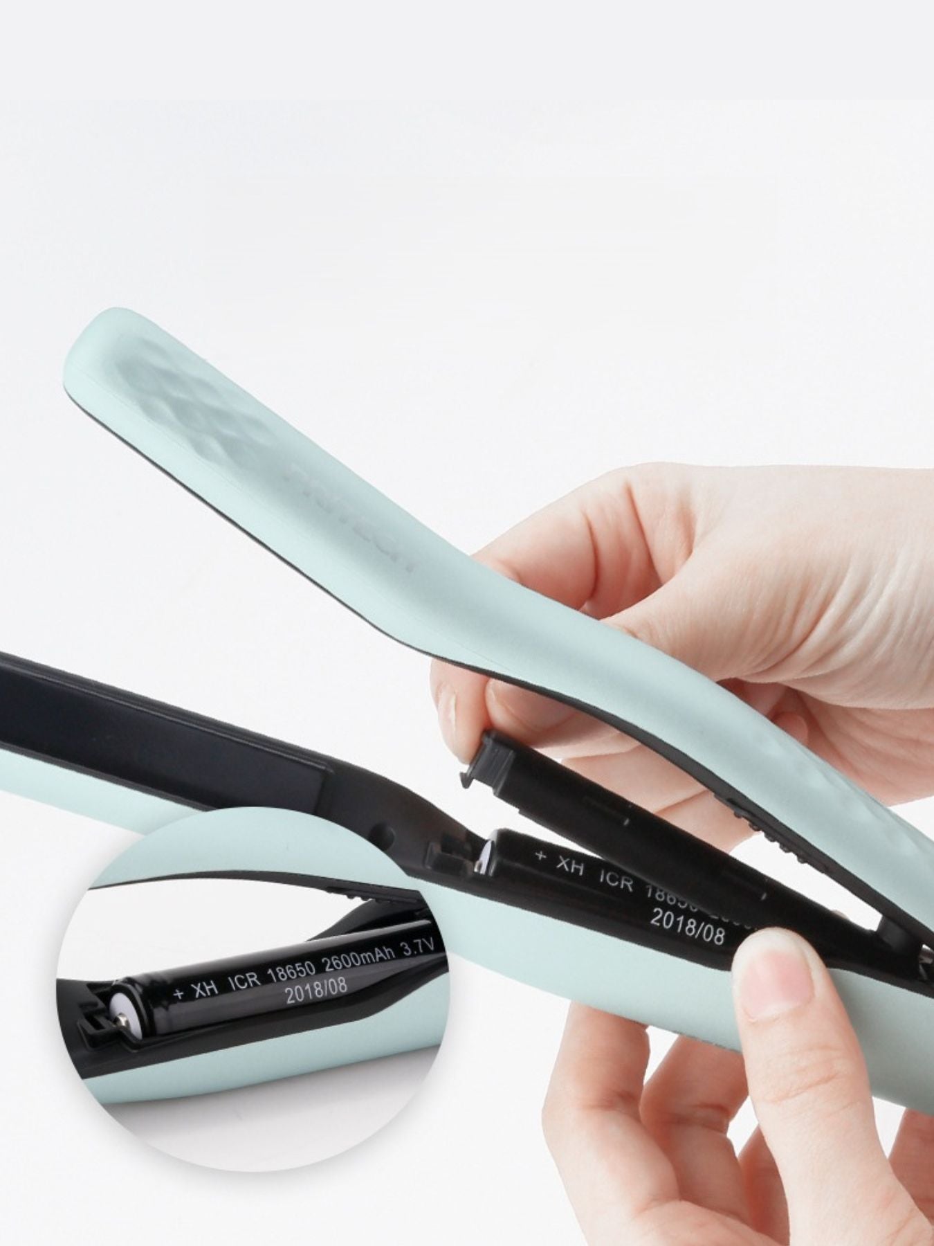 Pink Trendsi fast heating hair straightener with sleek design and ceramic plates for smooth, shiny hair styling.