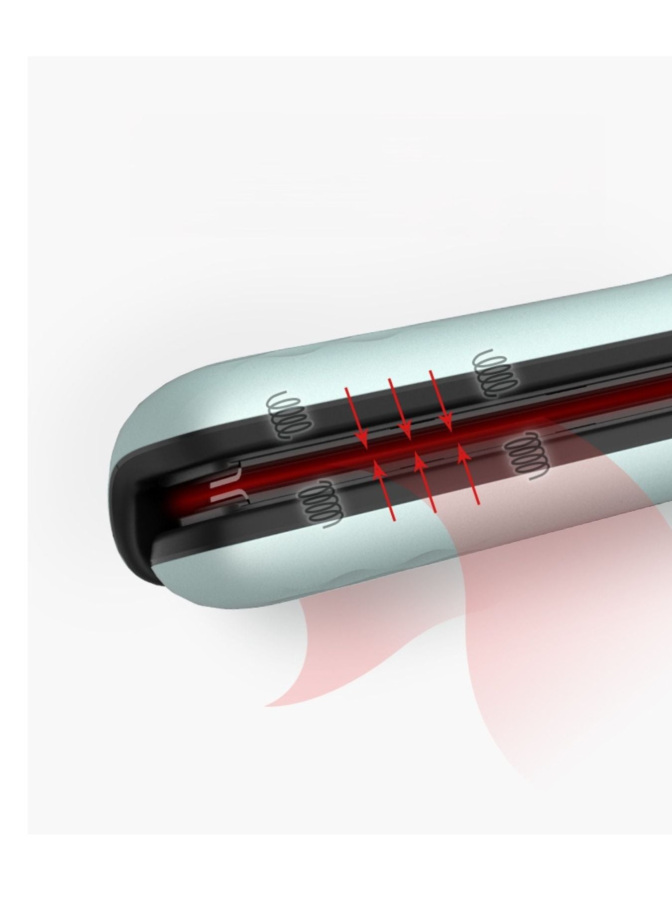 Pink Trendsi fast heating hair straightener with ceramic plates for sleek, straight hair styling.