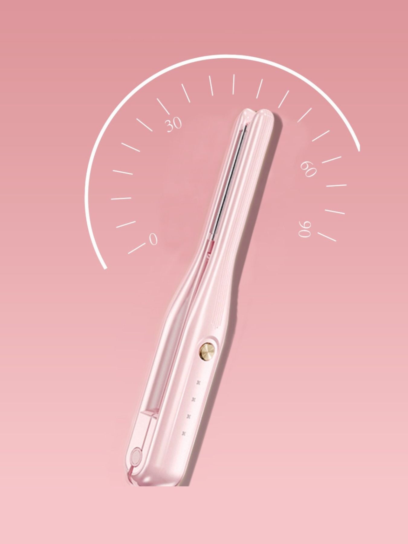 Pink Trendsi fast heating hair straightener with ceramic plates for quick, smooth styling and sleek hair results.