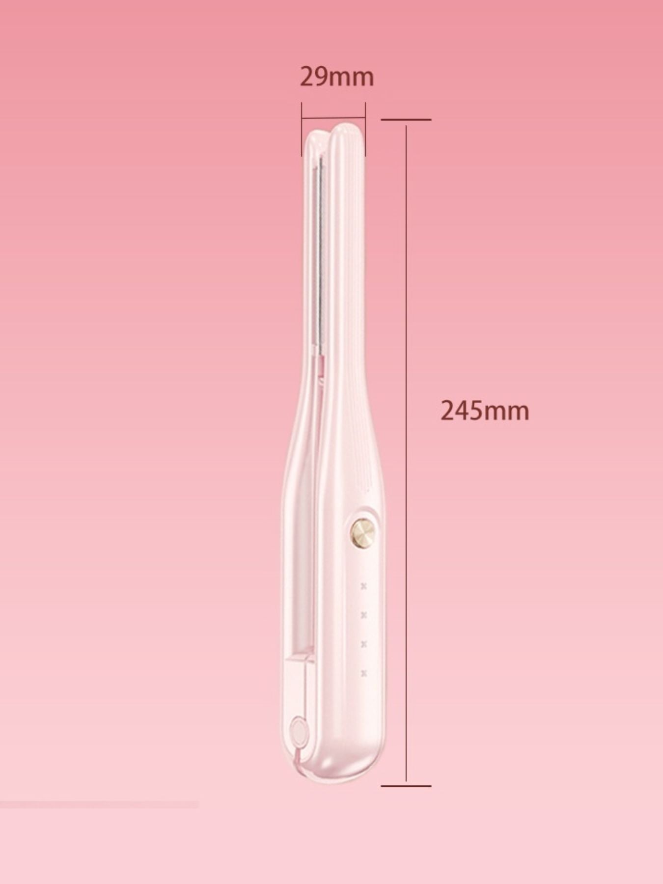 Pink Trendsi fast heating hair straightener with ceramic plates, designed for quick, sleek hair styling.