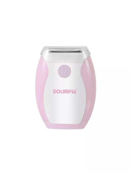Pink portable hair removal epilator by Trendsi, compact design with multiple attachments for effective at-home hair removal.