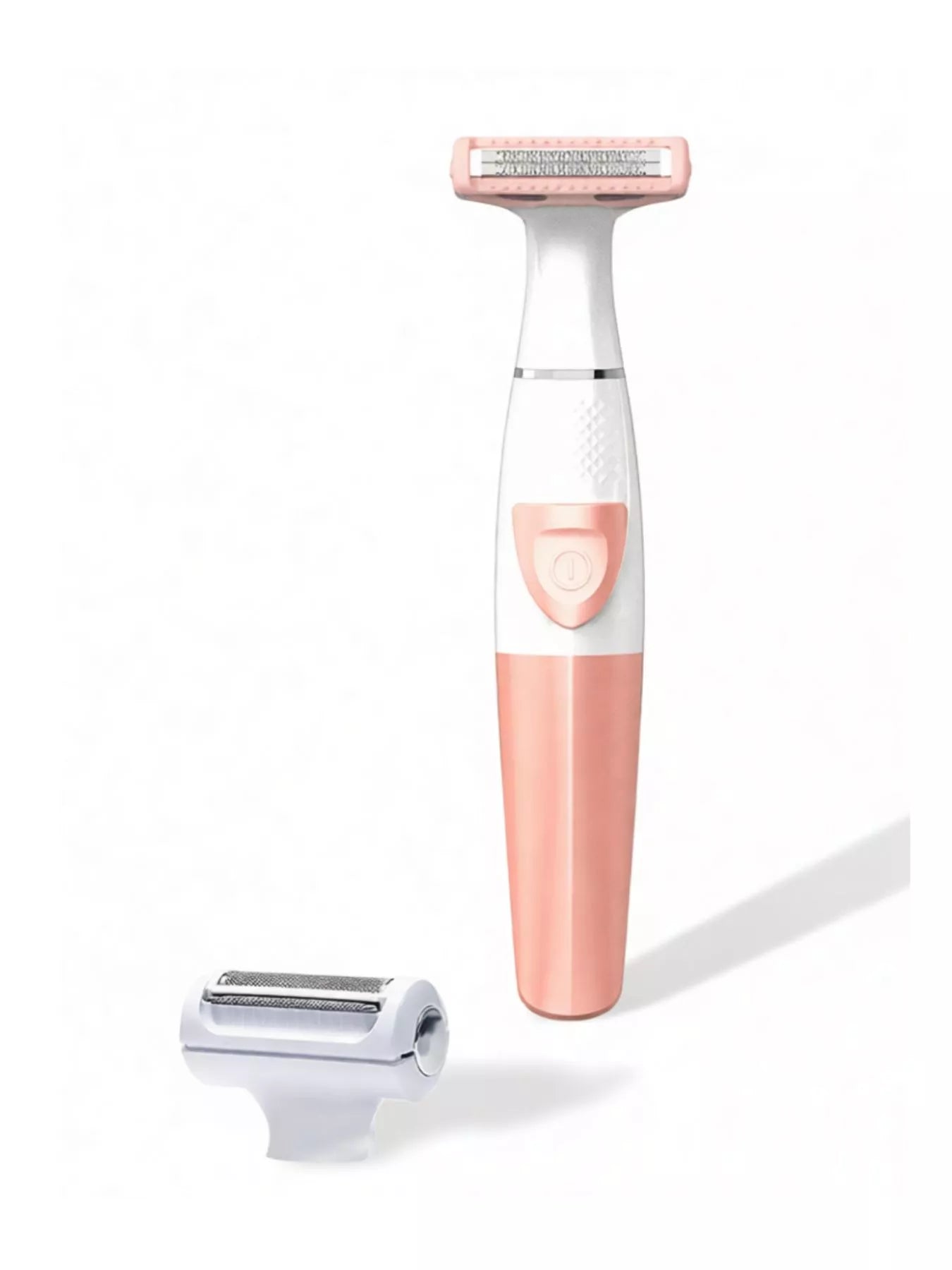 Pink portable hair removal epilator by Trendsi, compact design with multiple attachments for efficient hair removal.