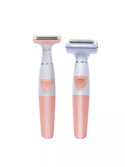 Pink portable hair removal epilator by Trendsi, compact design with multiple attachments for efficient hair removal.