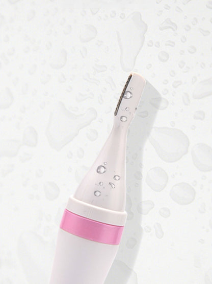 Pink 4-in-1 nose hair trimmer from Trendsi with multiple attachments for grooming nose, ear, and facial hair.