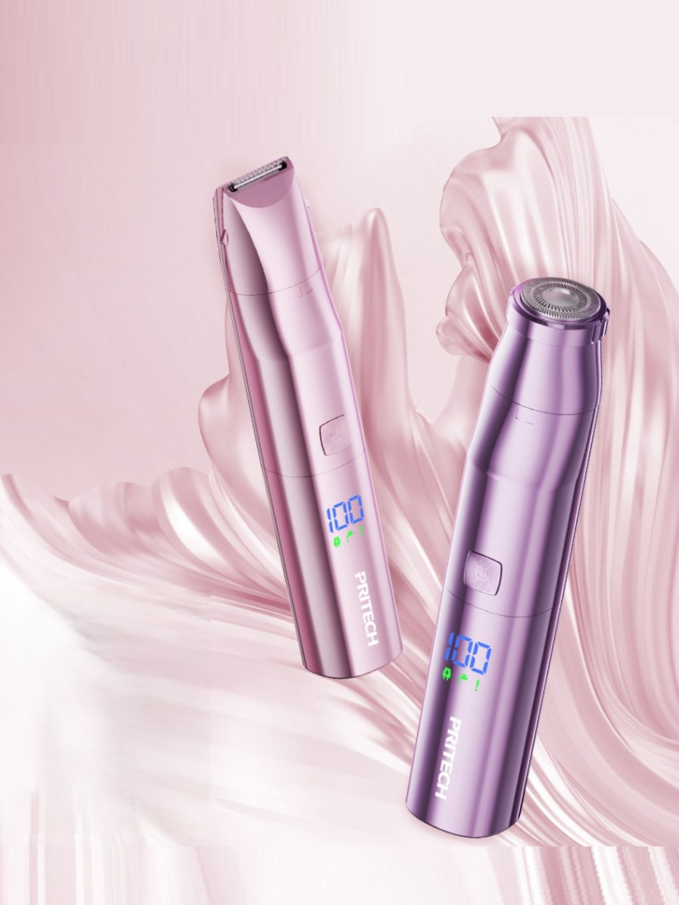 Pink cordless rechargeable hair removal epilator by Trendsi, featuring a compact design for easy at-home hair removal.