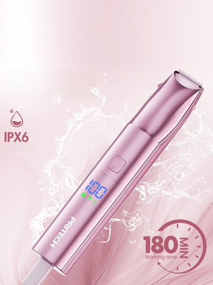 Pink cordless rechargeable hair removal epilator by Trendsi, featuring a compact design for easy, painless hair removal.