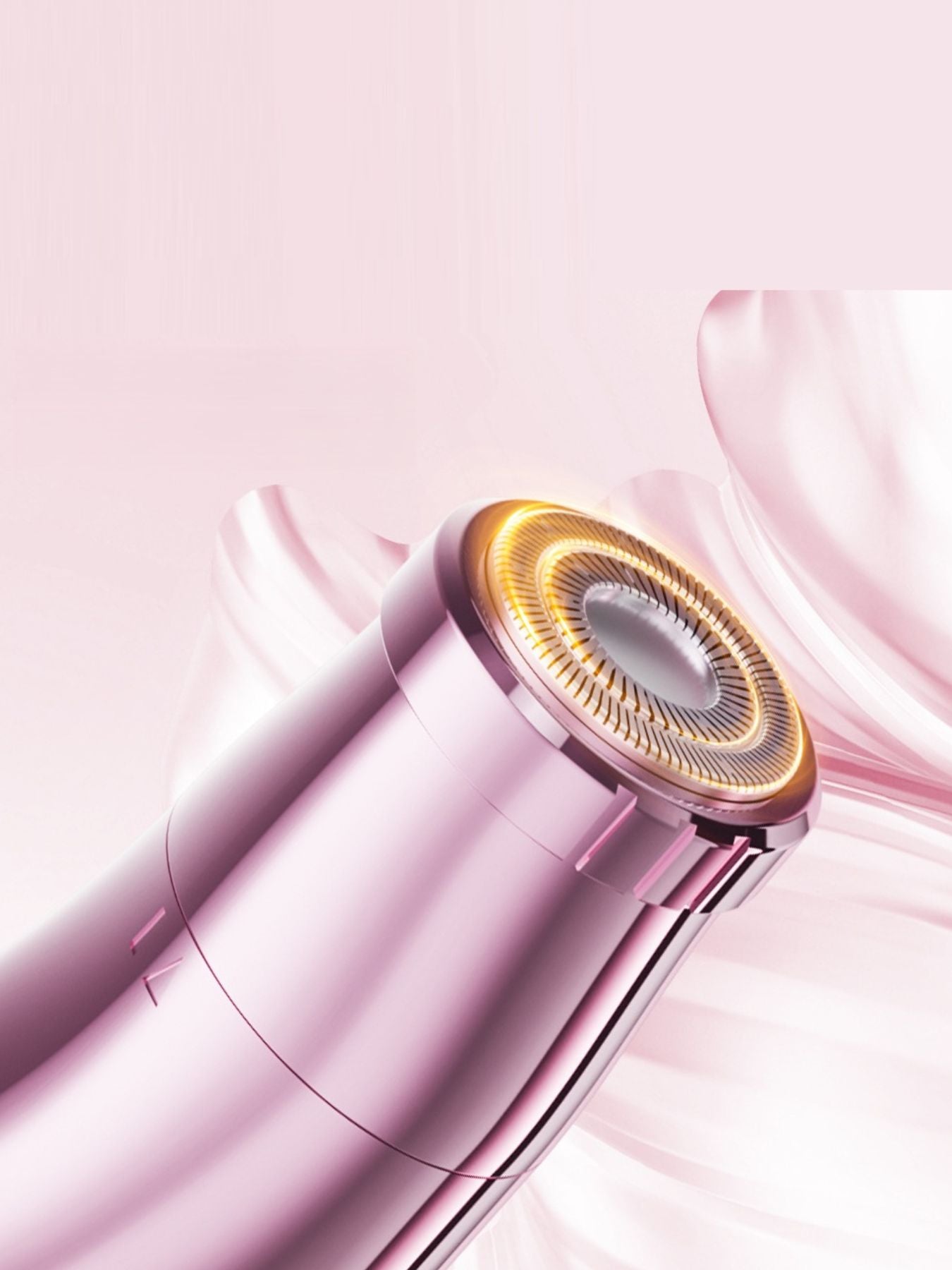 Pink cordless rechargeable hair removal epilator by Trendsi, compact design for easy at-home use and smooth skin.
