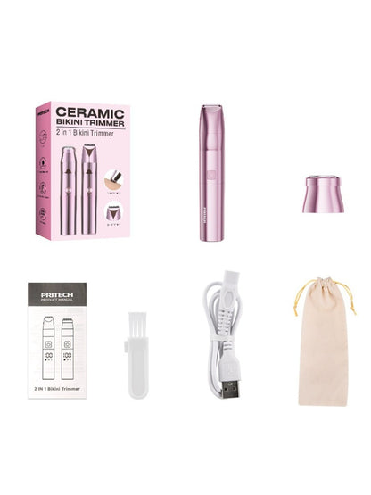 Pink cordless rechargeable hair removal epilator from Trendsi, with sleek design for efficient at-home hair removal.