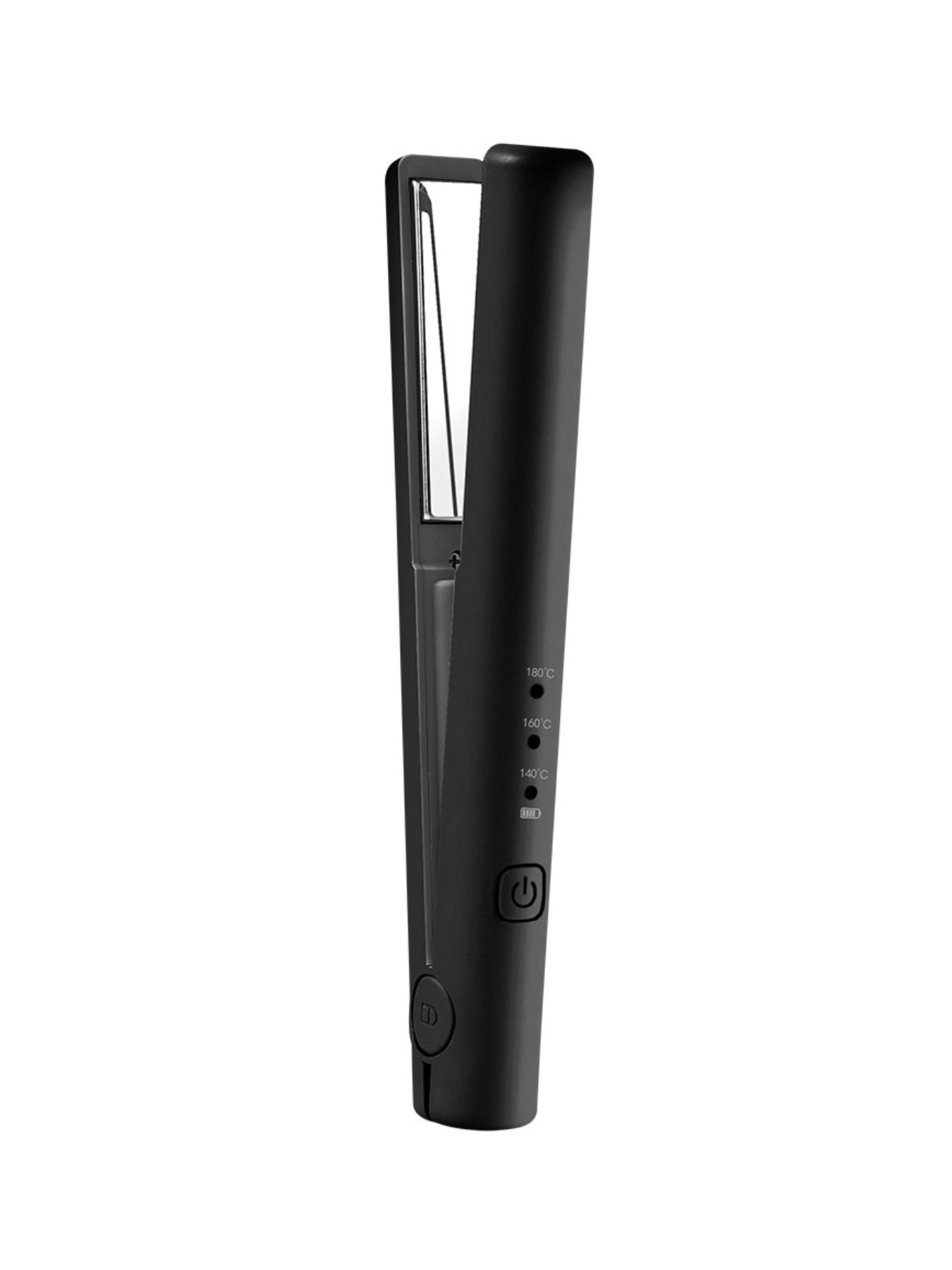 Pink Trendsi cordless rechargeable mini hair straightener with a compact design, perfect for quick styling on the go.