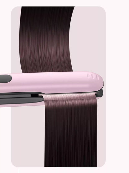Pink Trendsi fast heating hair straightener with ceramic plates for quick, sleek styling and smooth hair finish.