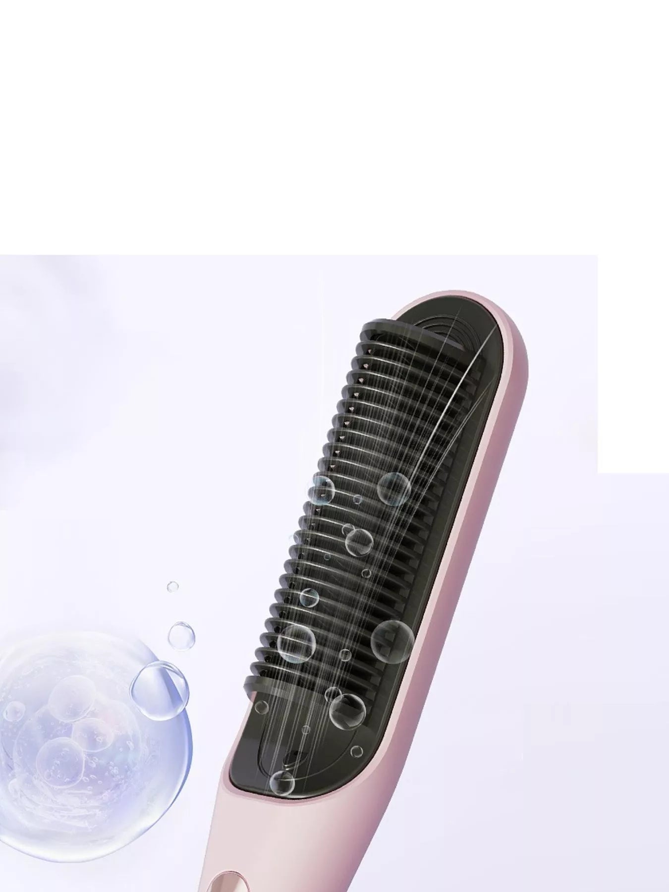 Pink Trendsi fast heating straightening comb with ergonomic handle, designed for quick and easy hair styling.