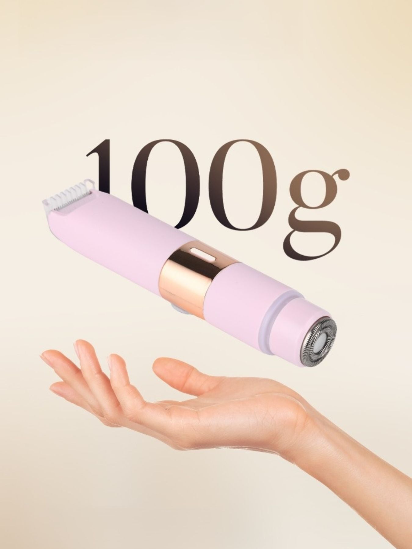 Pink lightweight 2-in-1 electric hair removal epilator by Trendsi, showing the compact device with removable attachments.