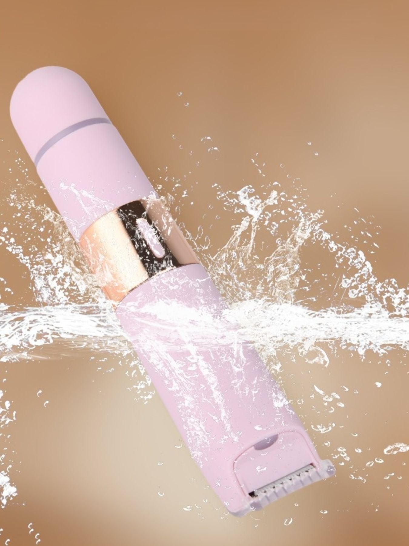 Pink lightweight 2-in-1 electric hair removal epilator by Trendsi, showing the compact device with attachments for gentle hair removal.