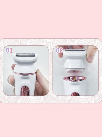 Pink Trendsi painless hair removal epilator with multiple attachments, compact design, and easy grip for smooth skin.