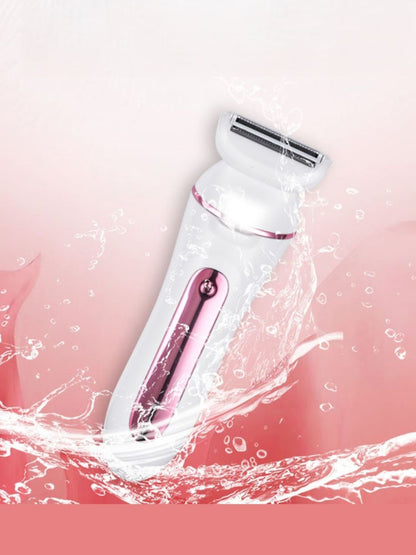Pink Trendsi painless hair removal epilator with one-size design, featuring multiple tweezing heads for smooth, easy hair removal.