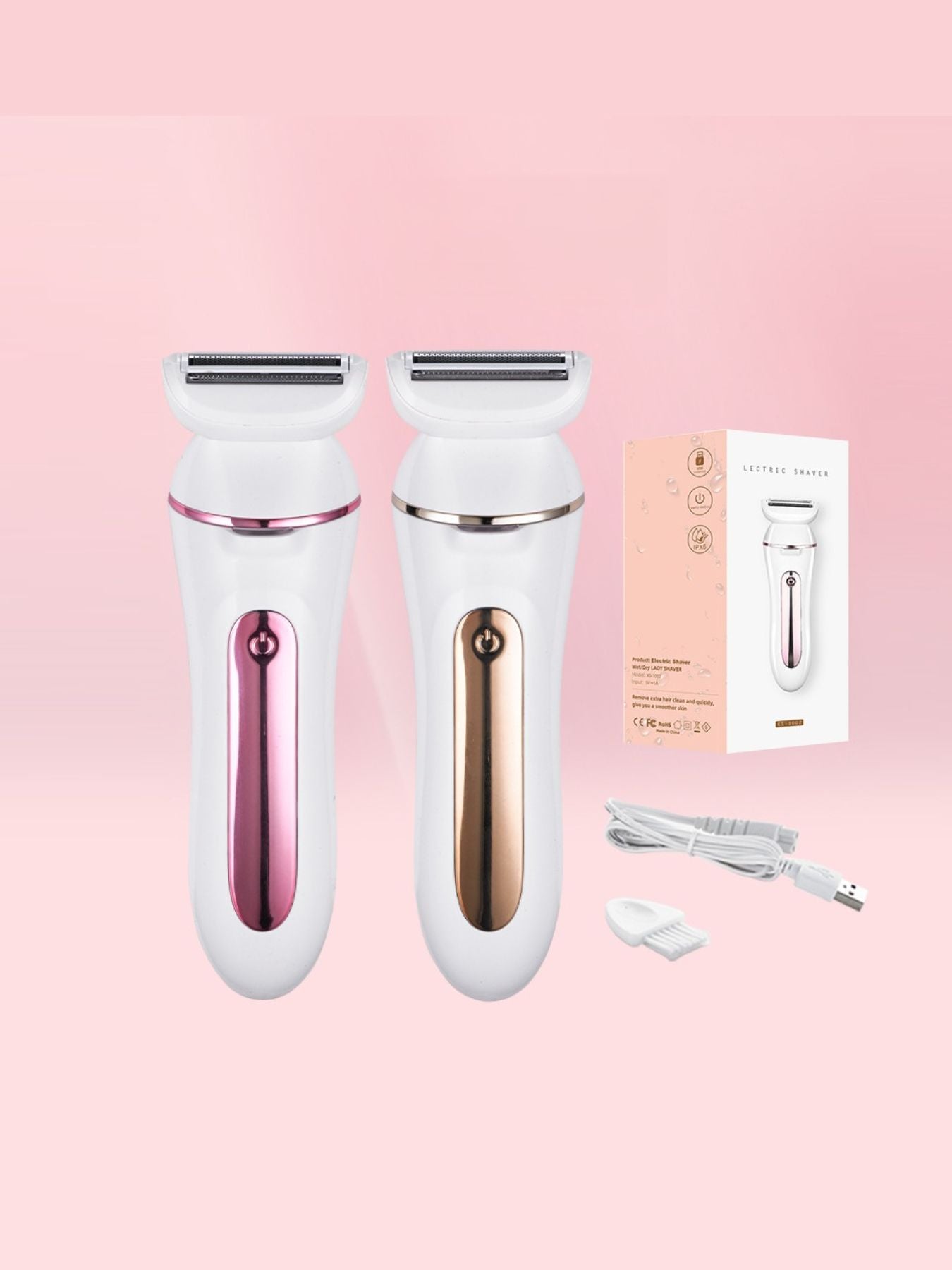 Pink Trendsi painless hair removal epilator with compact design for efficient, gentle hair removal.