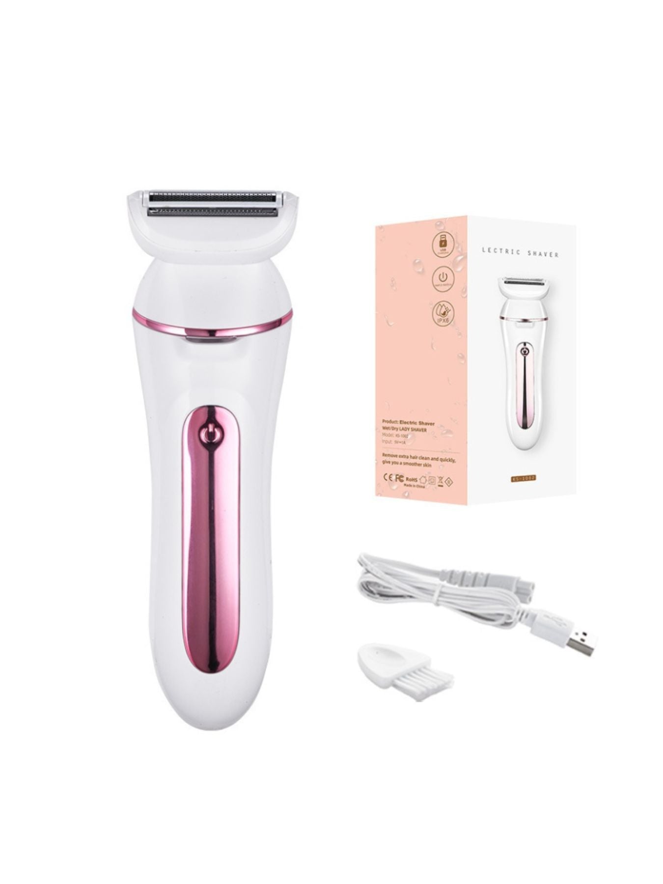 Pink Trendsi painless hair removal epilator with a sleek design, ideal for quick and gentle hair removal at home.