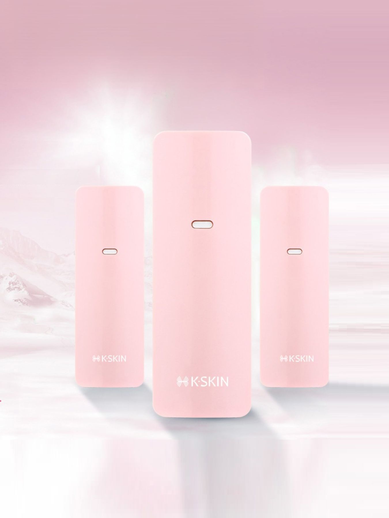 Pink portable facial beauty device by Trendsi, compact and handheld for skincare and facial treatments.